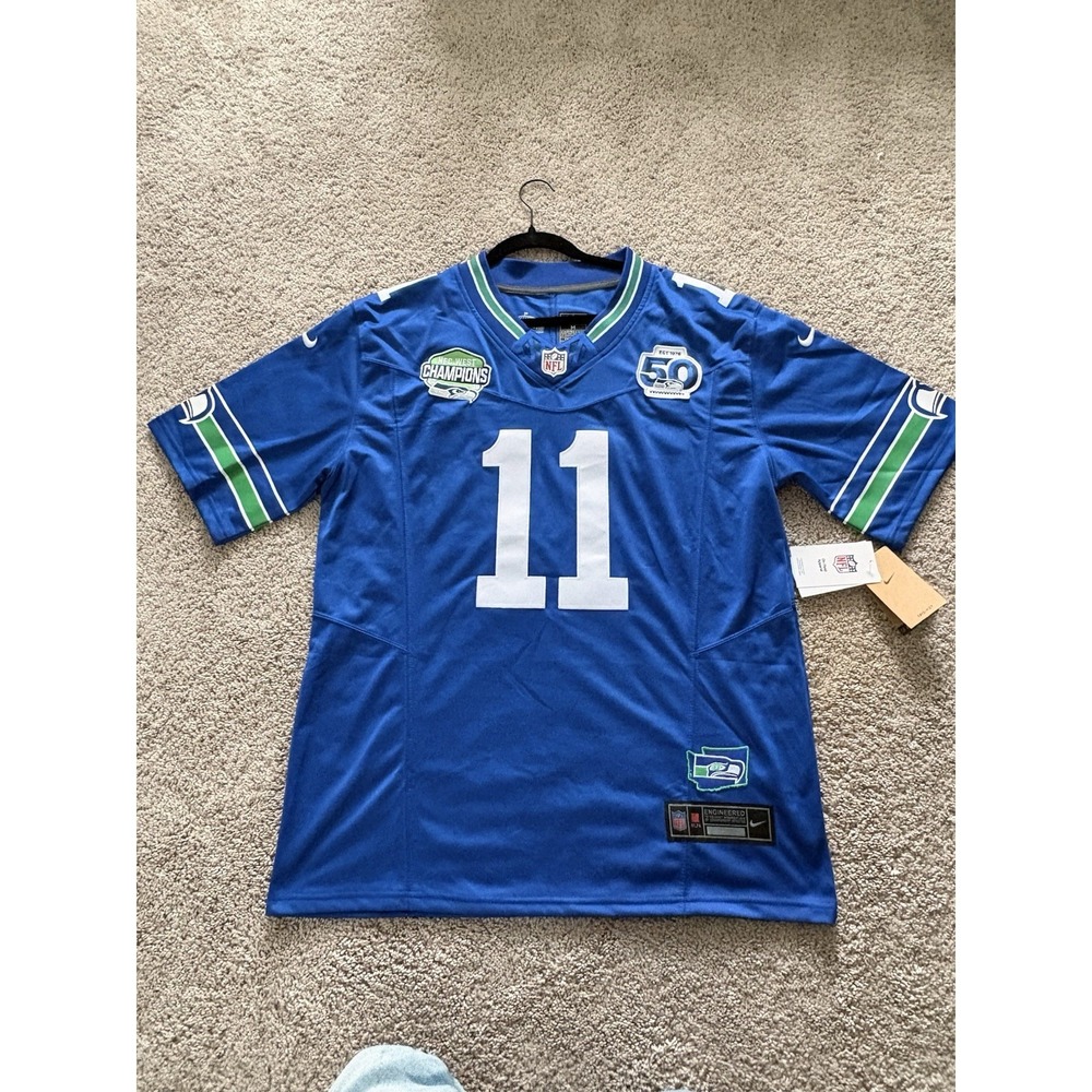 Mens M Jaxon Smith-Njigba Seattle Seahawks Nike Throwback Player Game Jersey NWT